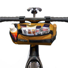 Load image into Gallery viewer, ALMSTHRE signature cycling handlebar holding nutrition and things needed to ride